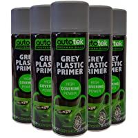 Los mejores  - (12 latas) gris plástico Flexible en spray de imprimación adherencia para celulosa acrílico pinturas alquídicos